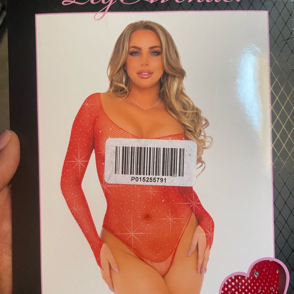 Leg Avenue Red Sheer Bodysuit